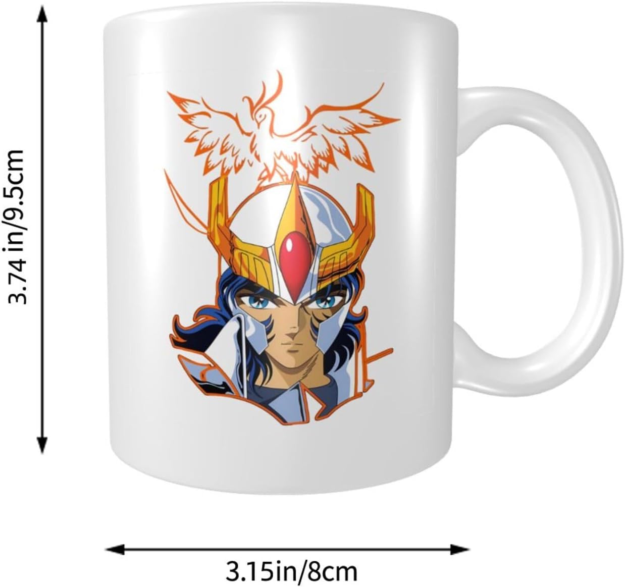 Saint Seiya Mug Classic 11oz Blanco Eco Friendly Patrón de cerámica Taza de café personalizada Taza de té