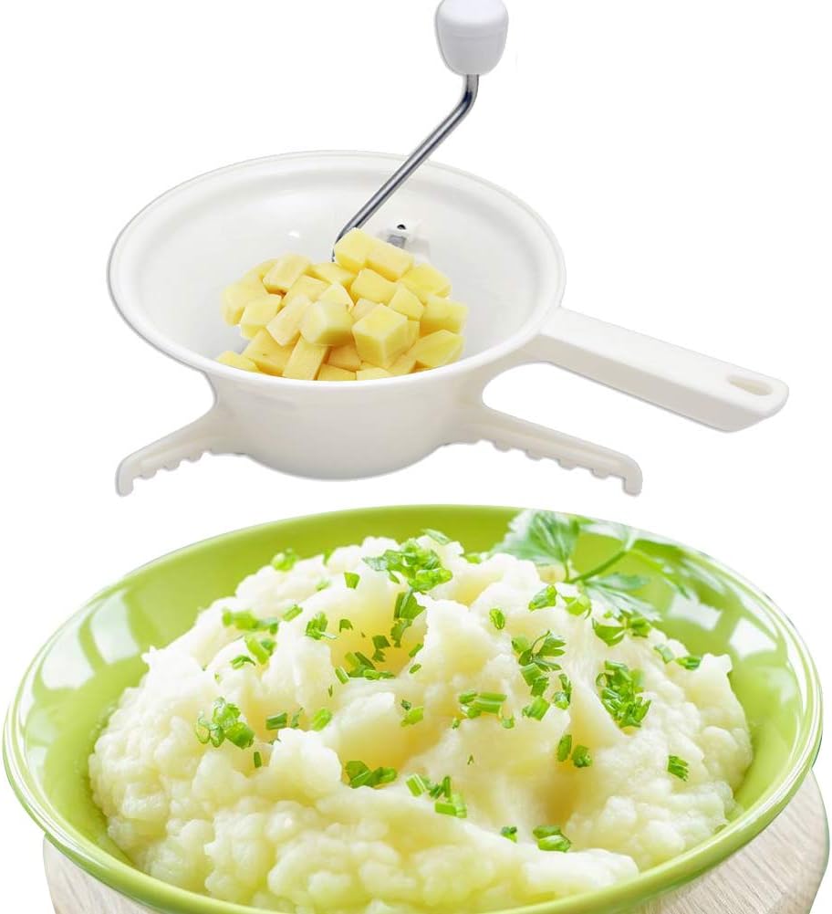 ZLXHDL Manivela de molino de alimentos, molino de alimentos rotativo de discos,Molinillo de alimentos para salsa de tomate con 3 molienda para salsa