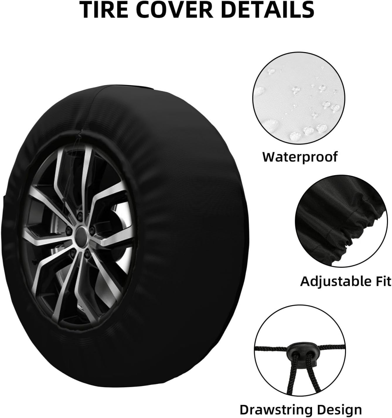 Stop Screaming I’m Scared Too – Fundas para ruedas impermeables universales para neumáticos de repuesto para remolque, SUV, RV, automóvil, camión y