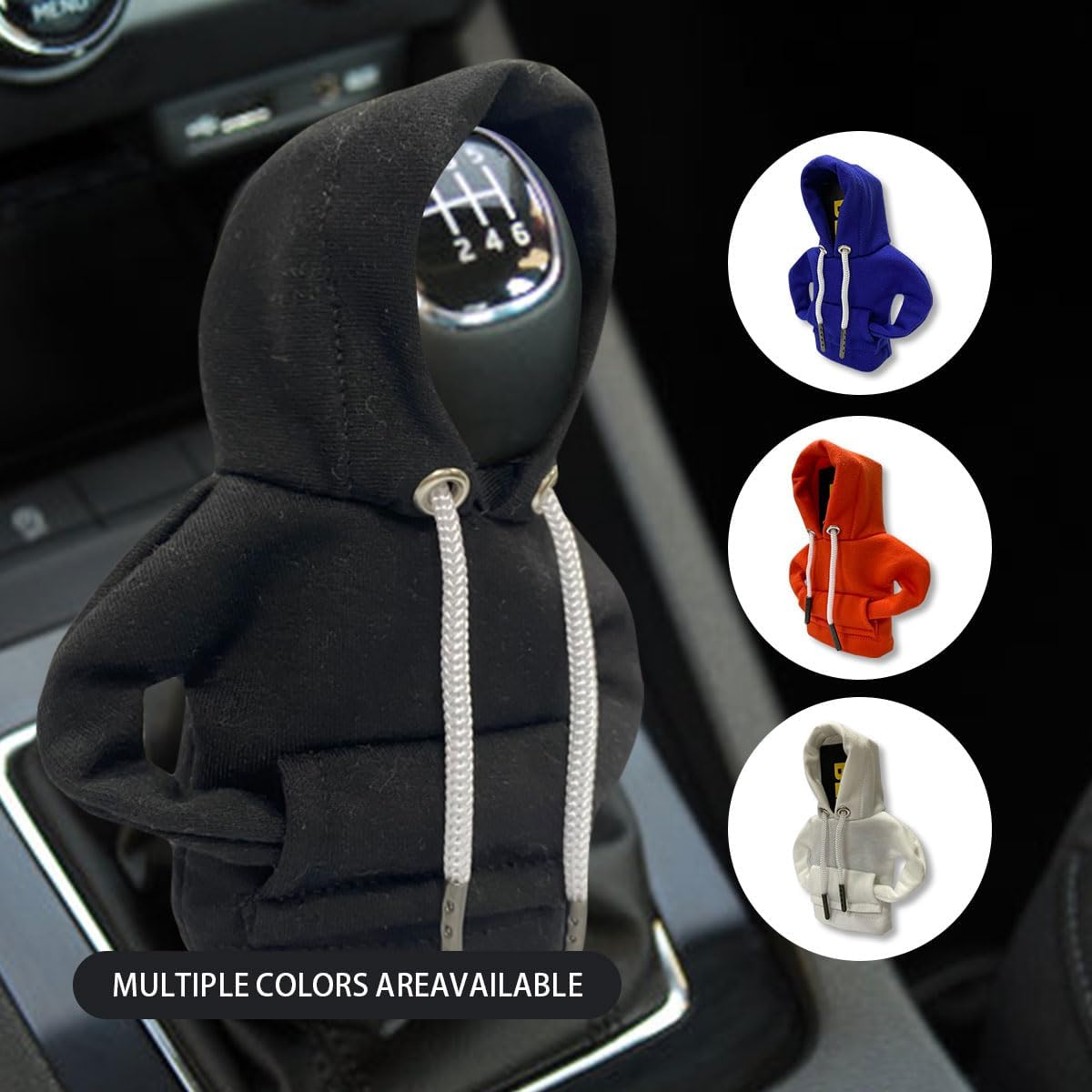 Sudadera con capucha para palanca de cambios de automóvil, cubierta de perilla de palanca de cambios de moda, mini sudadera con capucha para palanca