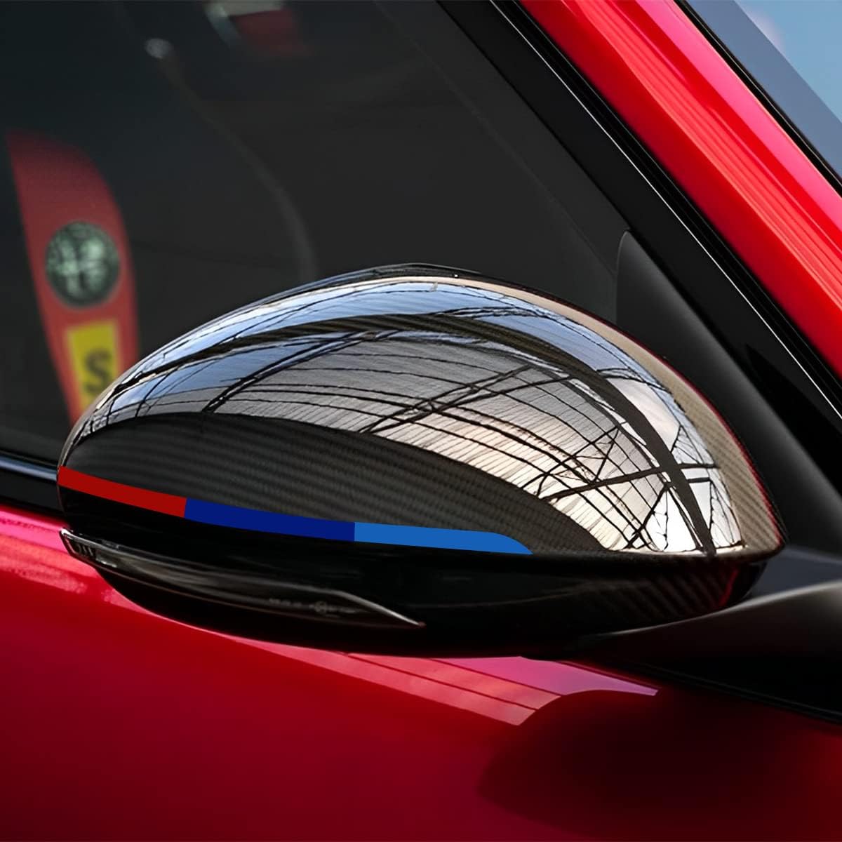 AICEL 6 calcomanías reflectantes para espejo retrovisor para automóvil, impermeables, decoración gráfica, calcomanía de personalidad, accesorios