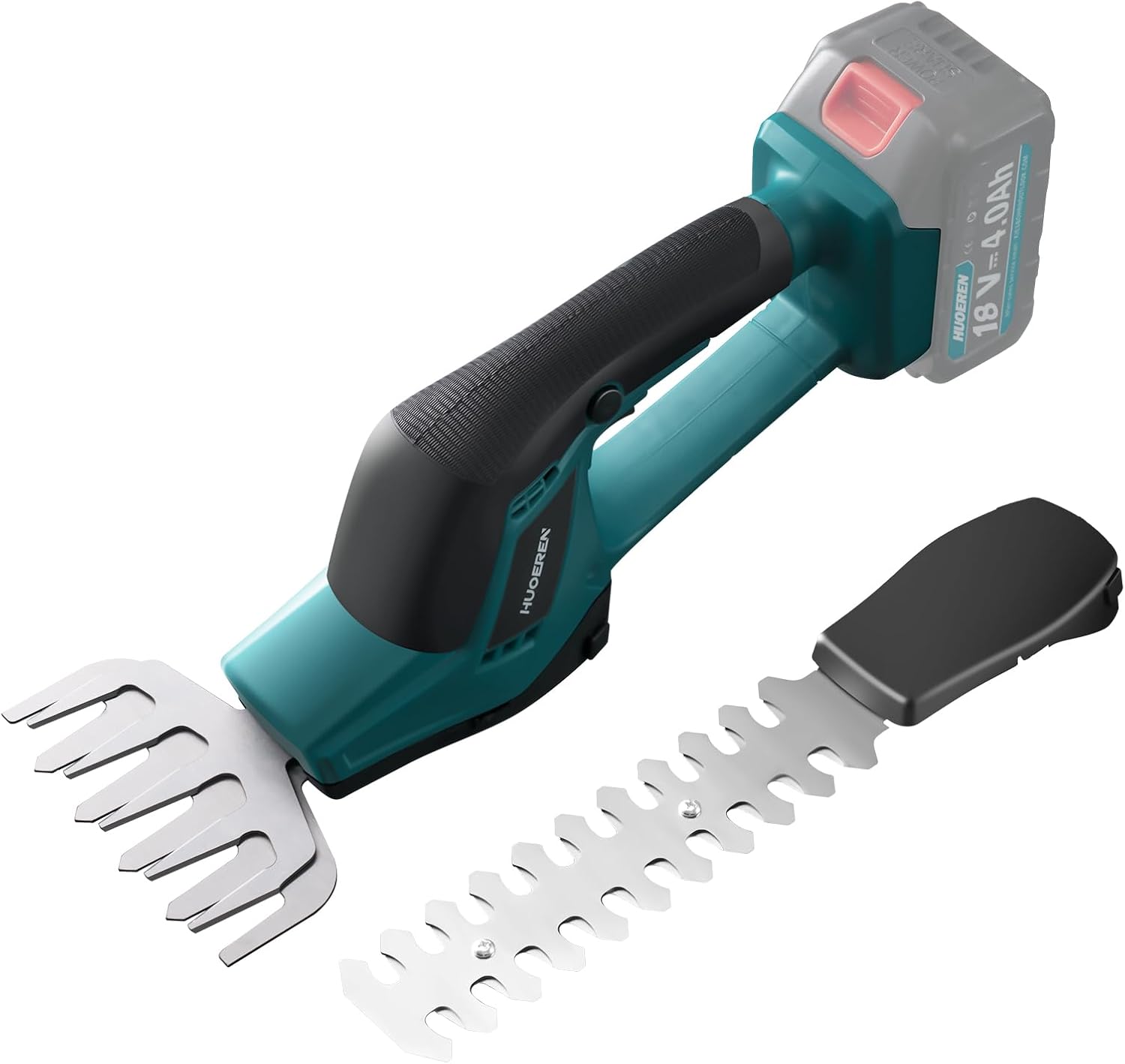 HUOEREN Cortasetos  Compatible con batería Makita de 18 V  Cizalla de césped y cortasetos en uno (batería y cargador no incluidos)