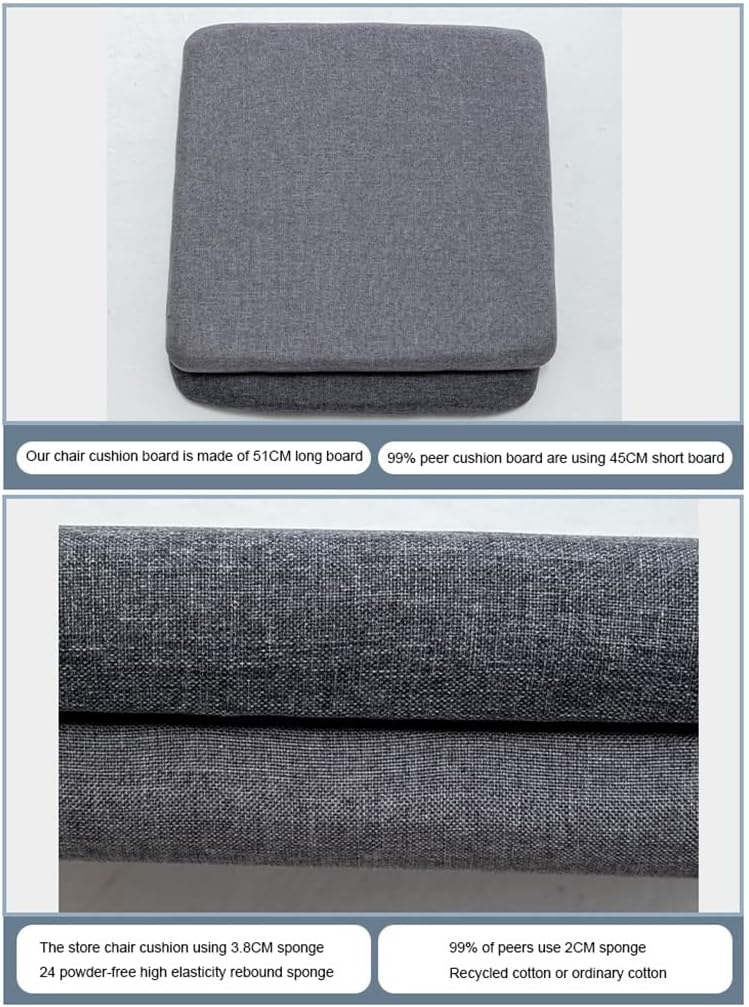 Silla de comedor, altura de sentado, sillón de 18.9 in, cojín de cuero de cera de aceite de fácil cuidado, silla de escritorio para dormitorio,