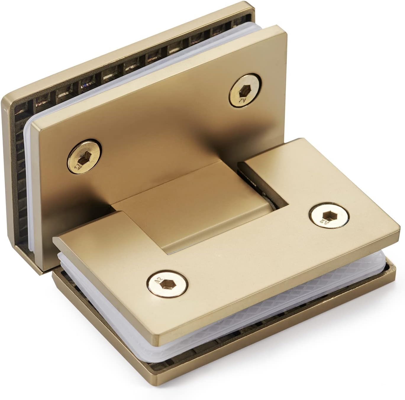 Bisagra para puerta de cristal de ducha, sólida de una pieza fundida de precisión con acero inoxidable 304 de 0.197 in de grosor, adecuada para