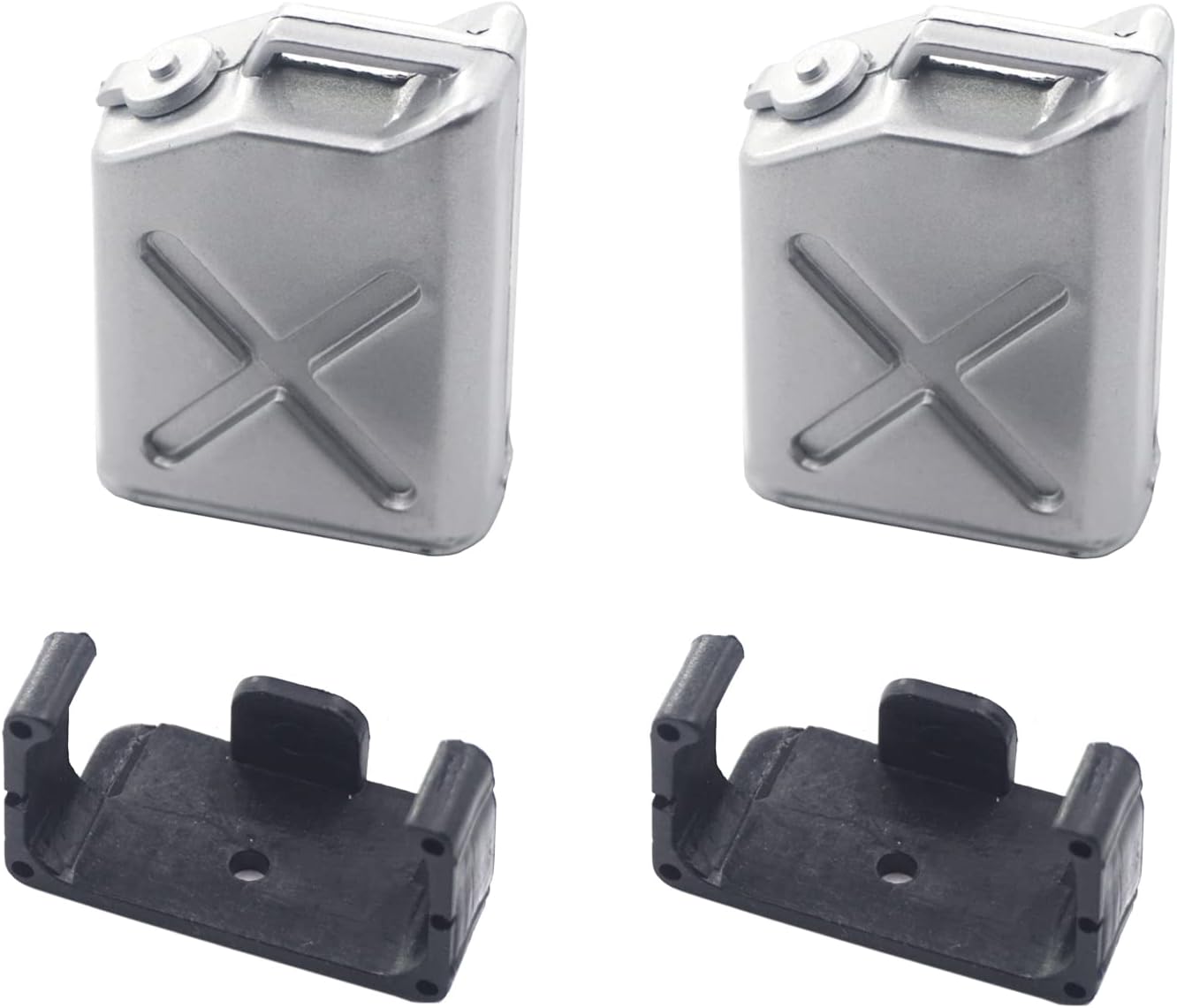 2 piezas de plástico mini tanque de combustible RC Crawler accesorios de decoración compatibles con Axial SCX10 CC01 RC4WD D90 110 RC Crawler Truck