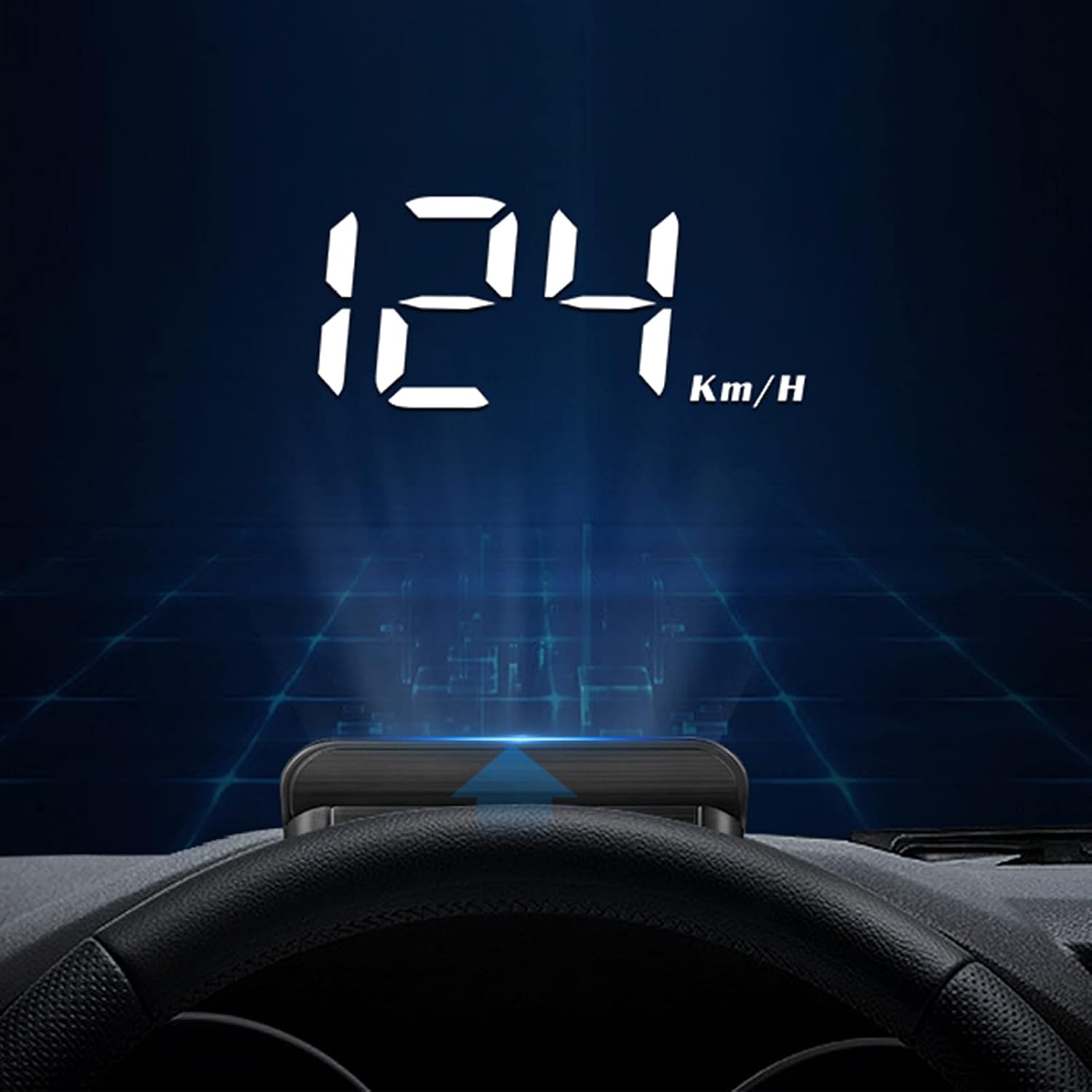 OBD2 HUD – Pantalla de cabeza hacia arriba, pantalla de velocímetro HUD para automóvil, proyector de parabrisas, medidor multifunción, alarma de