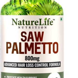 Nature Life Nutrition Saw Palmetto Extracto para el crecimiento del cabello, 800 mg, 60 cápsulas vegetales, apoyo para próstata y tracto urinario Nature Life Nutrition Saw Palmetto Extracto para el crecimiento del cabello, 800 mg, 60 cápsulas vegetales, apoyo para próstata y tracto urinario