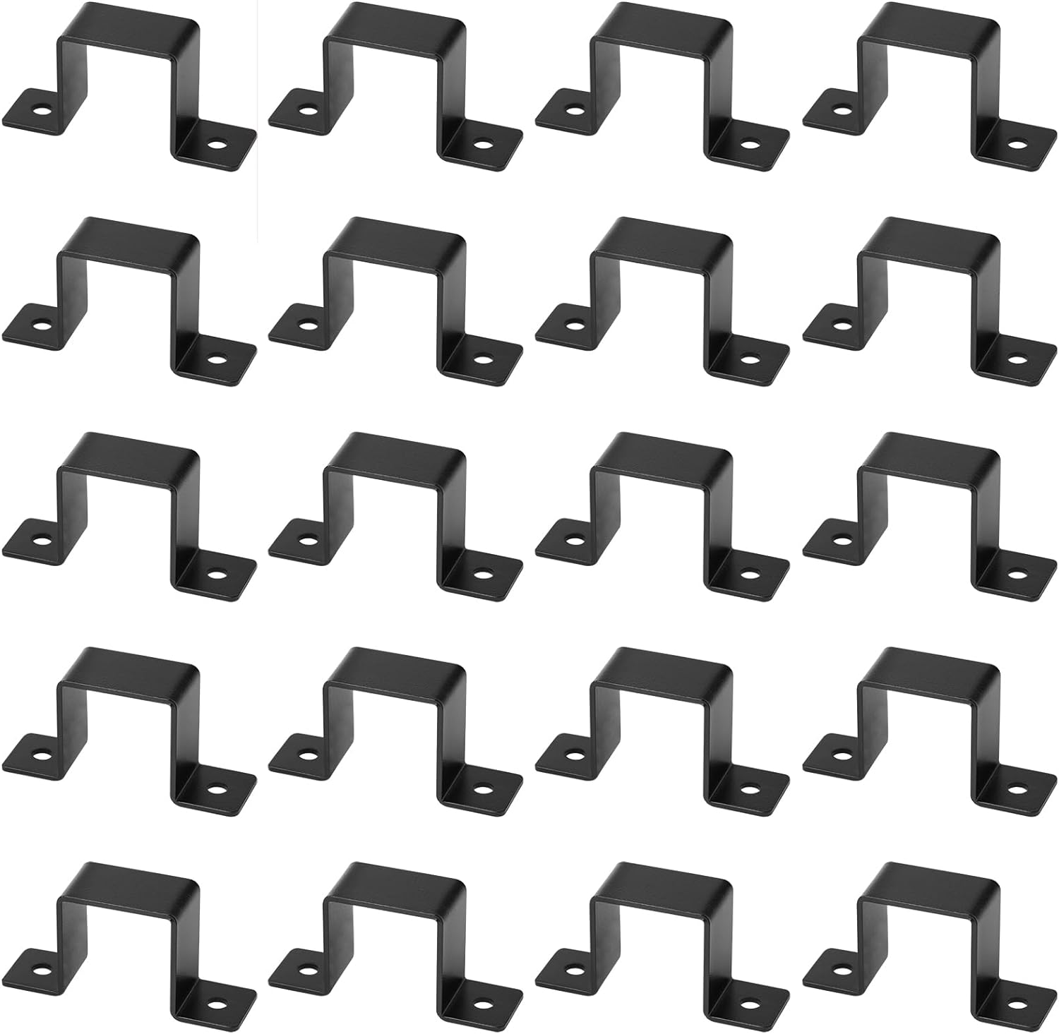 20 abrazaderas de correa de tubo cuadrado para tubo cuadrado de 1-12 pulgadas x 1-12 pulgadas, grosor de 0.079 in de grosor, abrazadera de soporte