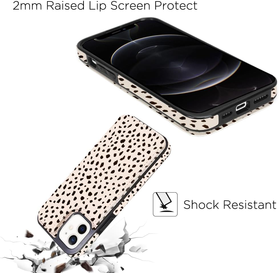 uCOLOR Funda tipo cartera para iPhone 11 con tarjetero, piel sintética, con función atril, ranuras para tarjetas, doble cierre magnético, bloqueo