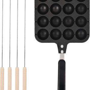 TOPINCN Plato de cocina de bola de pulpo, aluminio de 16 agujeros, para interior y exterior, hogar, cocina, campamento TOPINCN Plato de cocina de bola de pulpo, aluminio de 16 agujeros, para interior y exterior, hogar, cocina, campamento