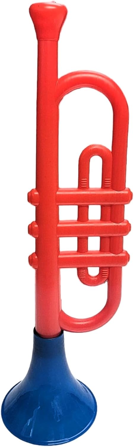 Trompetas de plástico coloridas (13 pulgadas), juguetes musicales ruidosos para niños, instrumentos para fiestas y eventos, regalos geniales de