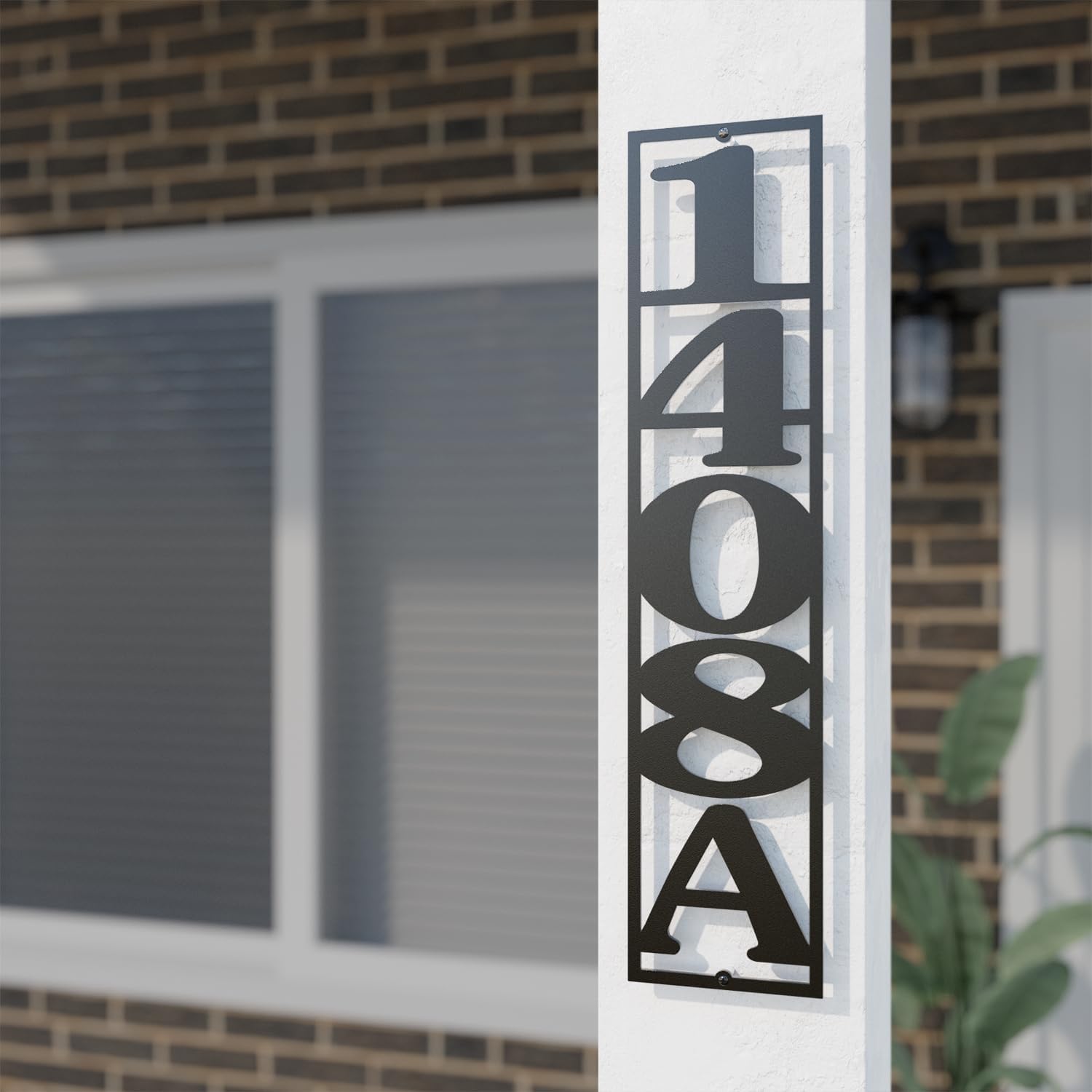 Números de casa para exteriores, números de dirección de metal personalizados para casa, letrero de dirección personalizado vertical horizontal con
