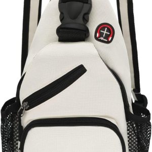 Mochila cruzada para hombres y mujeres, mochila de hombro, mochila de viaje, senderismo, bolsa de pecho, Blanco, Mochilas Sling Mochila cruzada para hombres y mujeres, mochila de hombro, mochila de viaje, senderismo, bolsa de pecho, Blanco, Mochilas Sling
