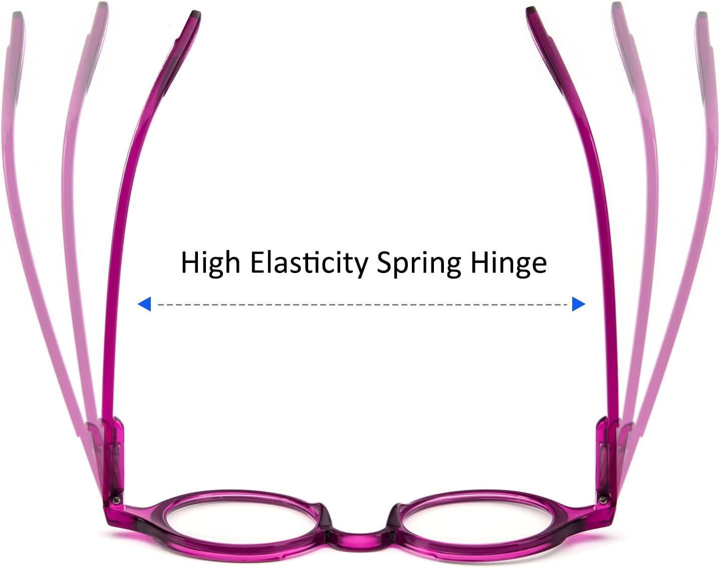 KoKoBin Paquete de 3 lentes de lectura redondos pequeños, cómodos lectores, marco elegante de colores para mujeres y hombres