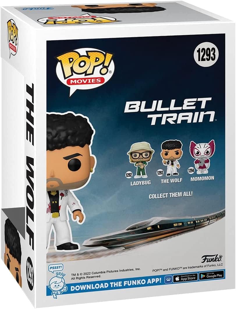 POP Bullet Train – Figura de vinilo The Wolf Funko (paquete con funda protectora de caja compatible), multicolor, 3.75 pulgadas