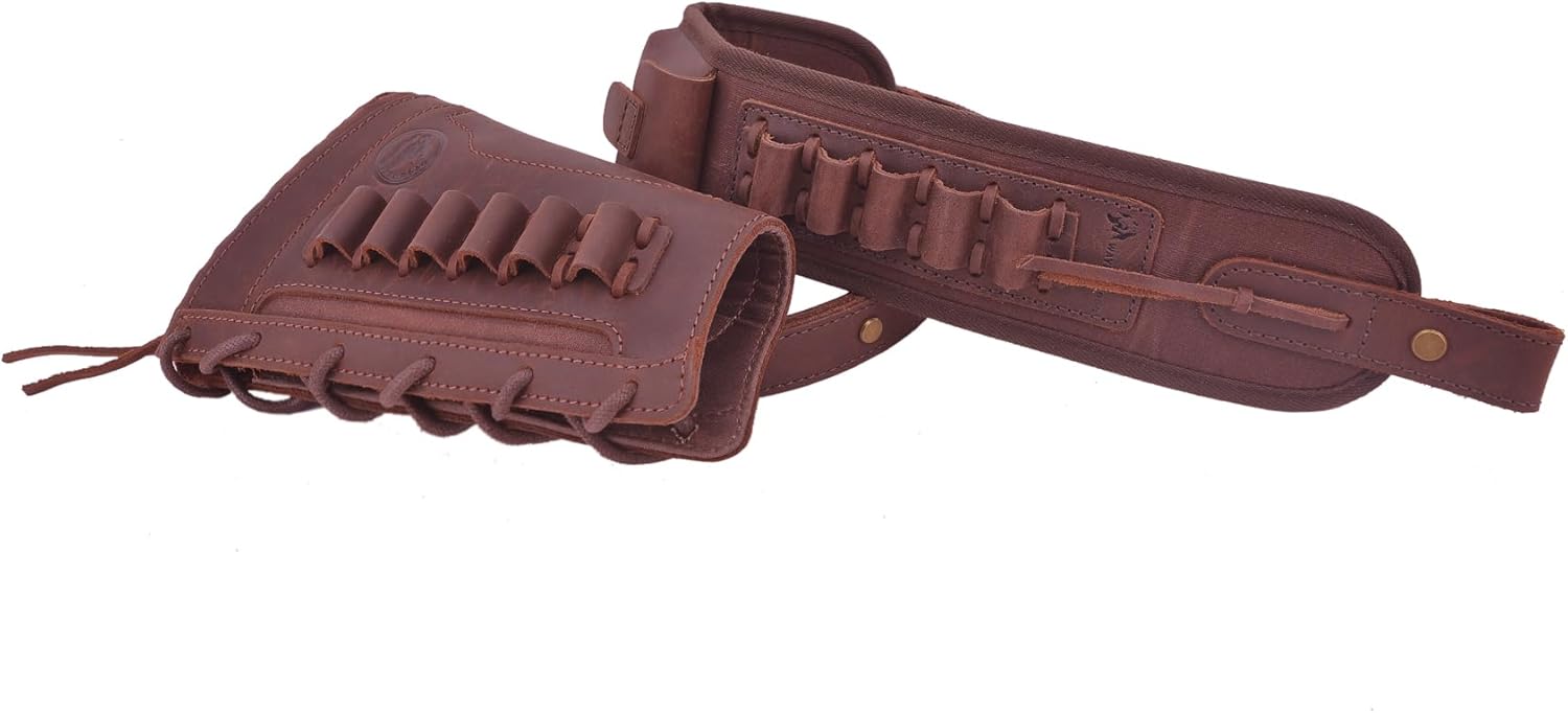 Funda de cuero para rifle con eslinga de pistola de fósforo, soporte de carcasa de almohadilla de retroceso de escopeta de lona con correa de caza