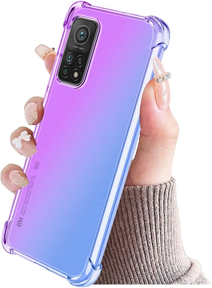 KOARWVC Funda para Mi 10T 5GMi 10T Pro 5GRedmi K30S M2007J3SY Caso, Crystal Clear Case Gradient Slim Anti Scratch TPU A prueba de golpes Funda