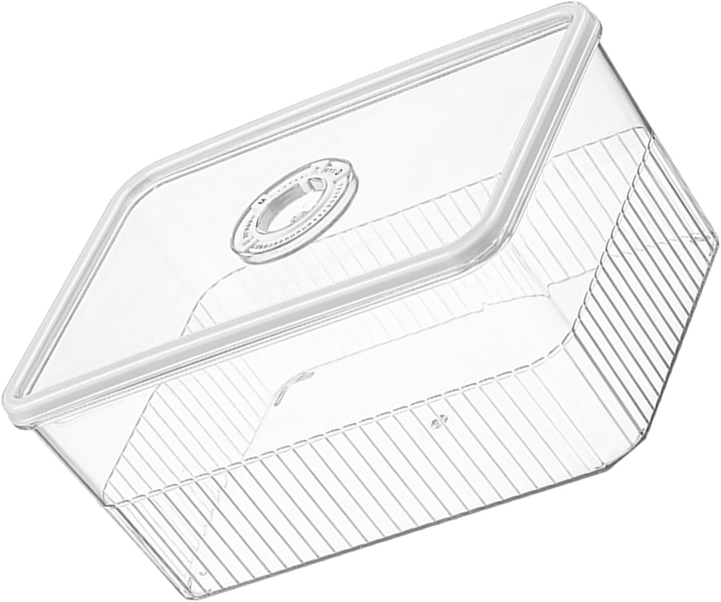TOPINCN Contenedor de almacenamiento de frutas para refrigerador, caja de almacenamiento para refrigerador con tapa, plástico transparente sellado