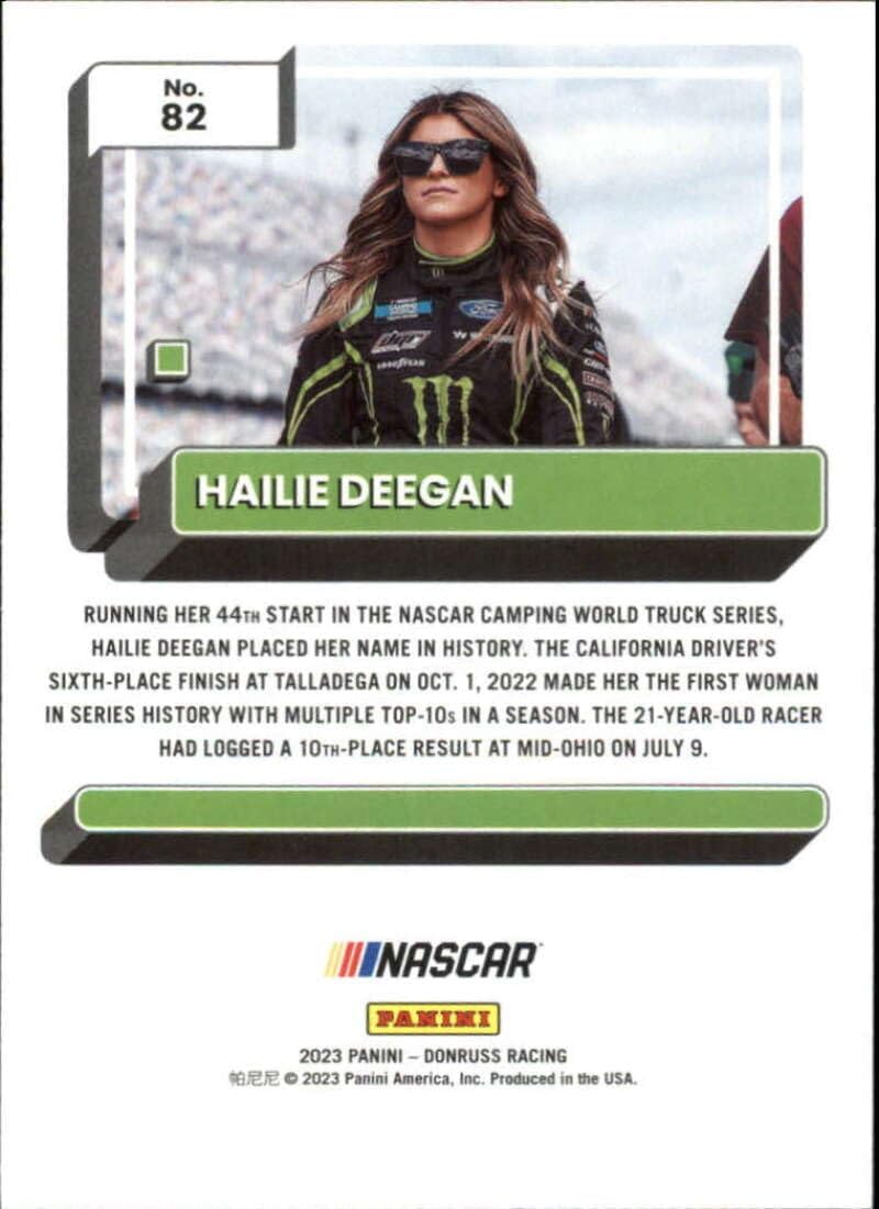 2023 Donruss Racing Silver #82 Hailie Deegan Monster EnergyDGR-CrosleyFord Official NASCAR Trading Card (Stock Photo Shown, Near Mint to Mint