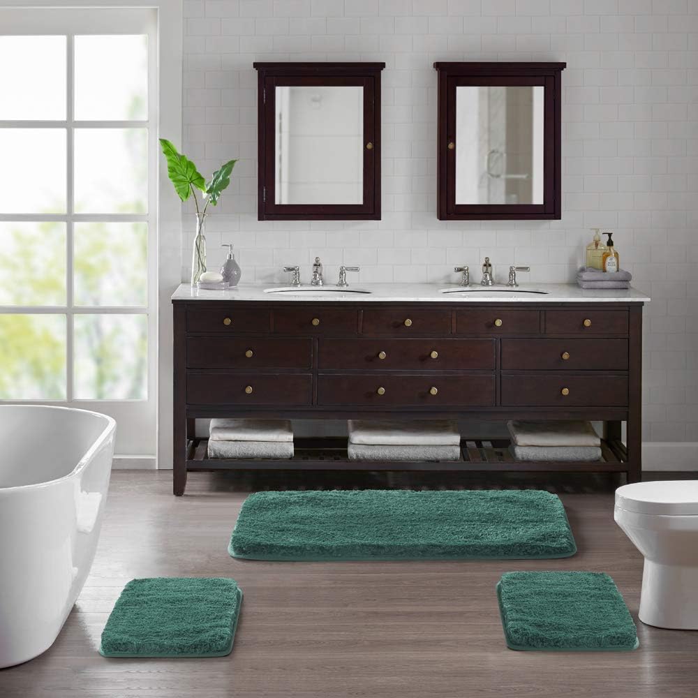 Suchtale – Alfombra peluda de microfibra suave para baño, antideslizante, absorbe el agua, lavable a máquina, alfombra de felpa gruesa para ducha