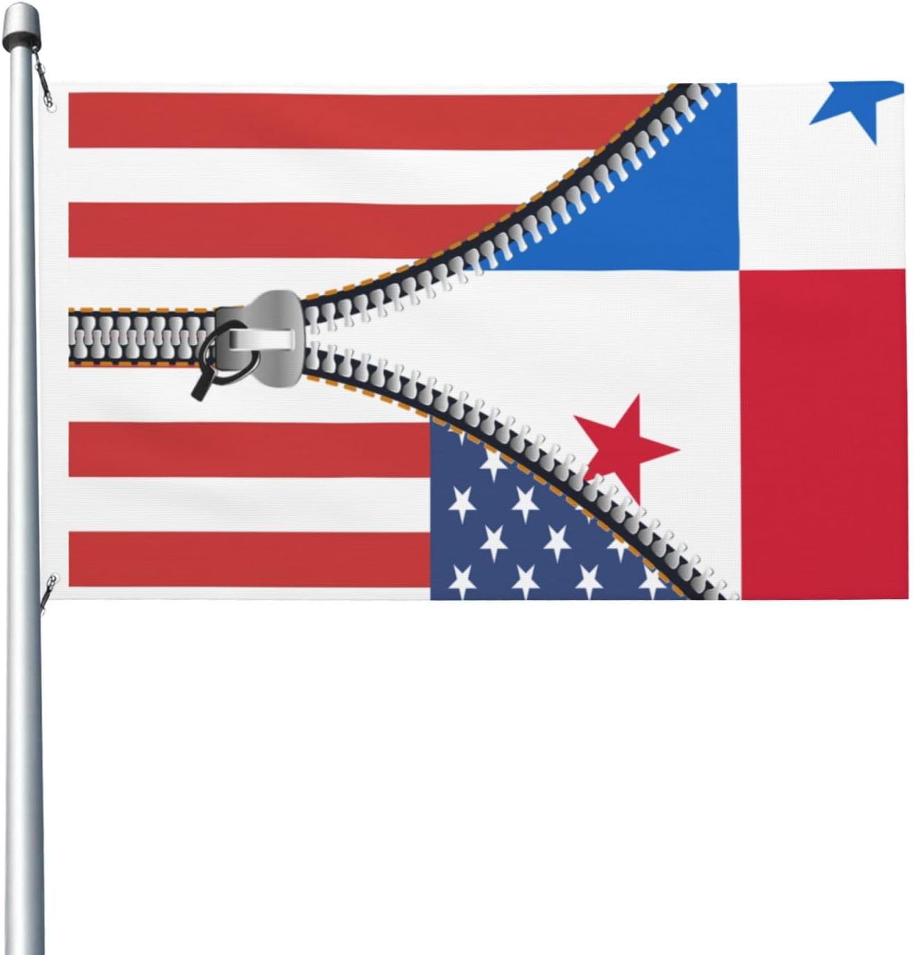 Bandera de Panamá de Estados Unidos de 3 x 5 pies, bandera panameña de doble cara, grande para pared, dormitorio, sala de estar, decoración colgante