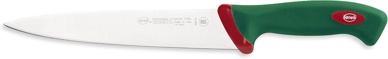 Sanelli Premana – Cuchillo profesional para tallar, 8.7 pulgadas, plataverde