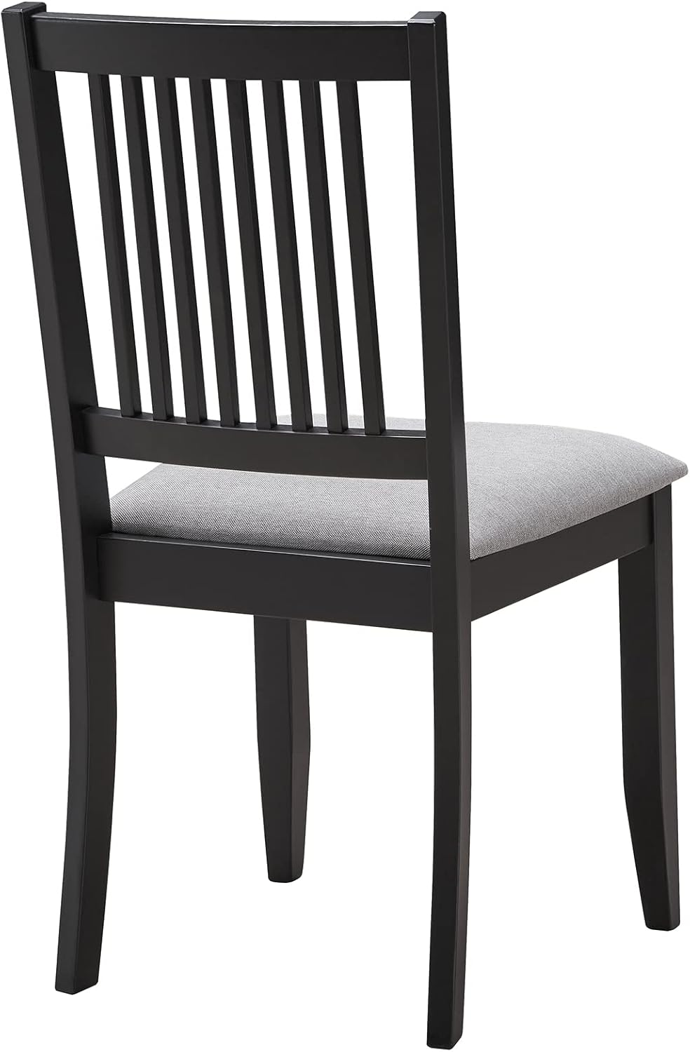 Duhome – Juego de 2 sillas de comedor de madera de goma con respaldo, sillas de comedor de tela, sillas sin brazos para sala de estar, restaurante,