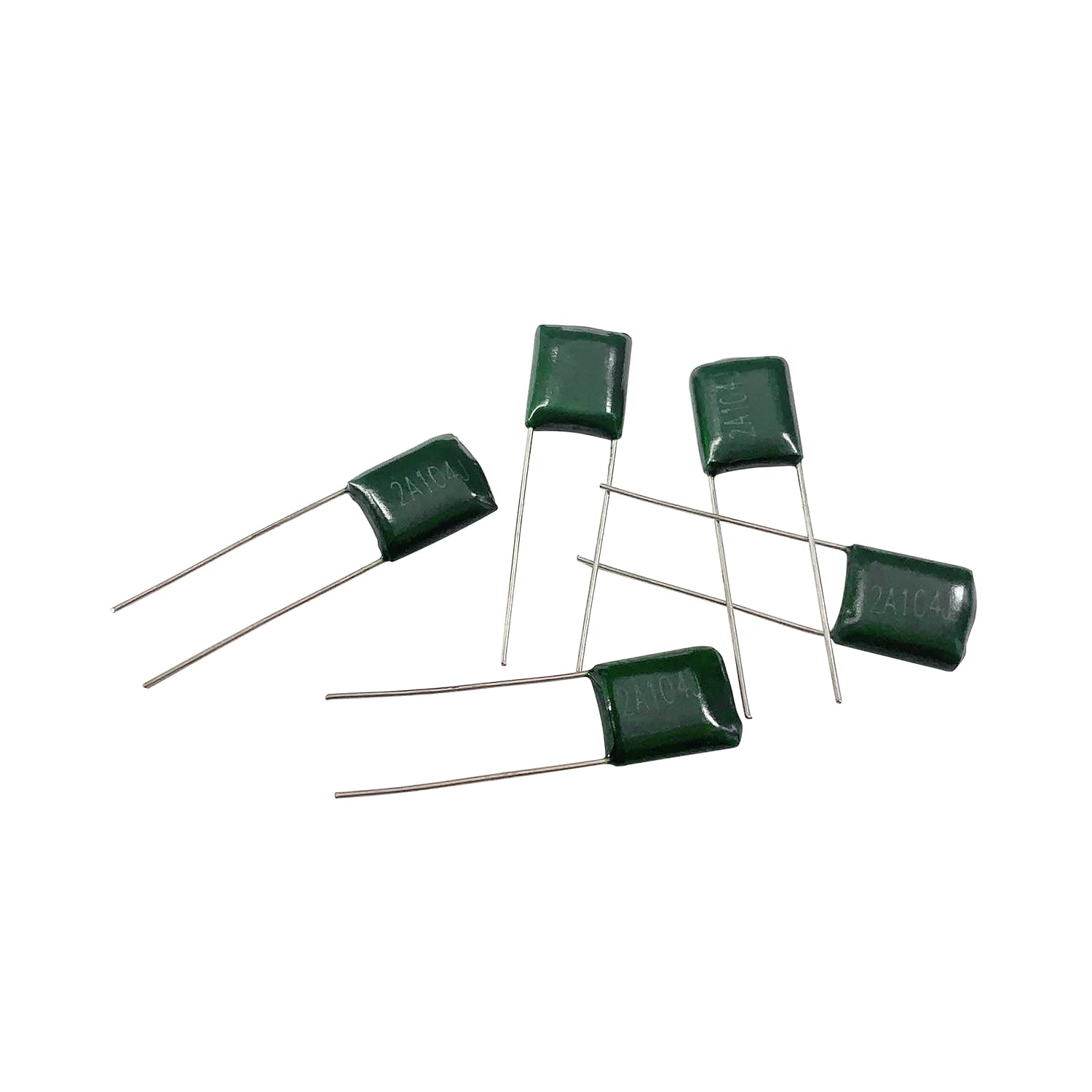 Cermant 20 unids 0.1uf 100V poliéster condensador 2A104J 100nf Mylar Film Capacitor CL11 condensadores electrolíticos para TV, monitor LCD, juego