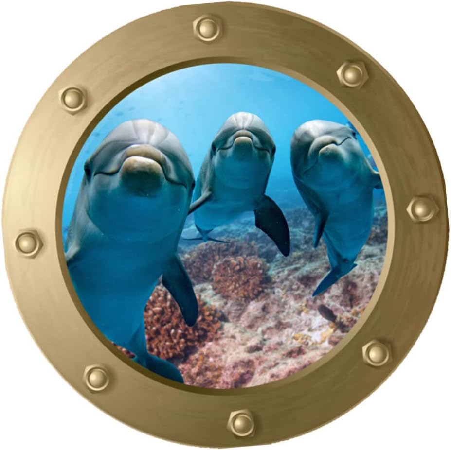 ARTIBETTER 3 calcomanías de pared bajo el mar, calcomanías de pared subacuáticas, calcomanías de decoración de vida marina, animales marinos,