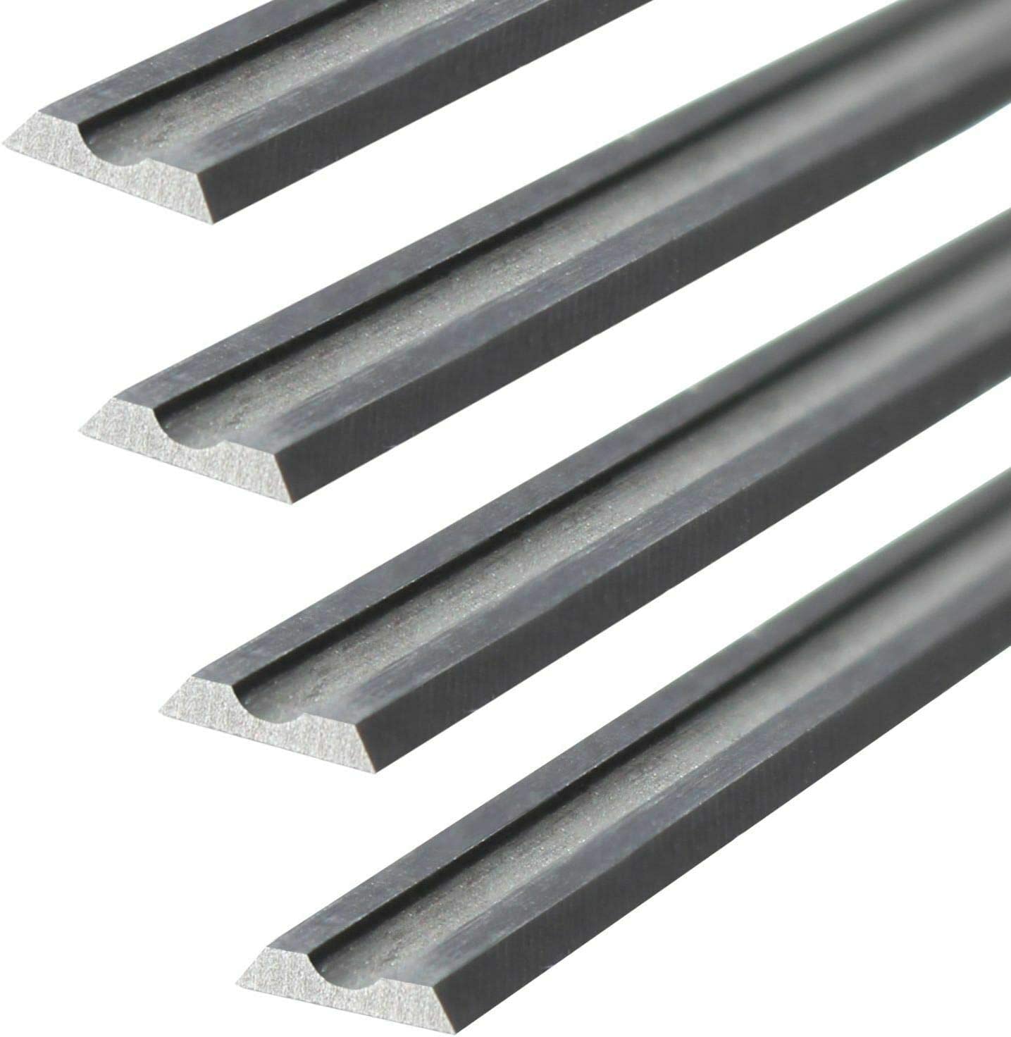 Cuchillas cepilladoras HSS de 3-14 pulgadas y 3.228 in – Compatible con Bosch PA1202 y Powertec 128300 (paquete de 4)