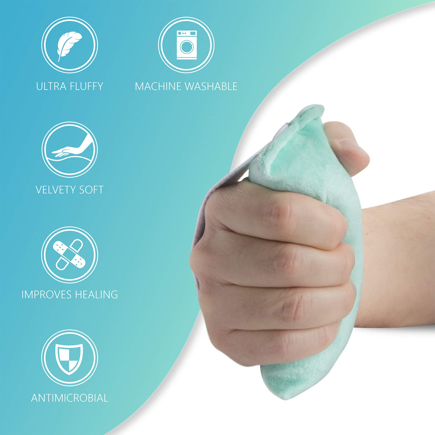 NYOrtho Palm Grip – Cojín de mano con banda elástica, resistente al sudor, lavable a máquina, protector de palma