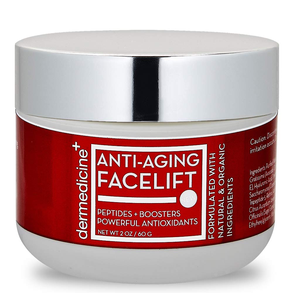 Crema natural antienvejecimiento para estiramiento facial  Crema hidratante definitiva con retinol, péptidos, células madre, ácido hialurónico,