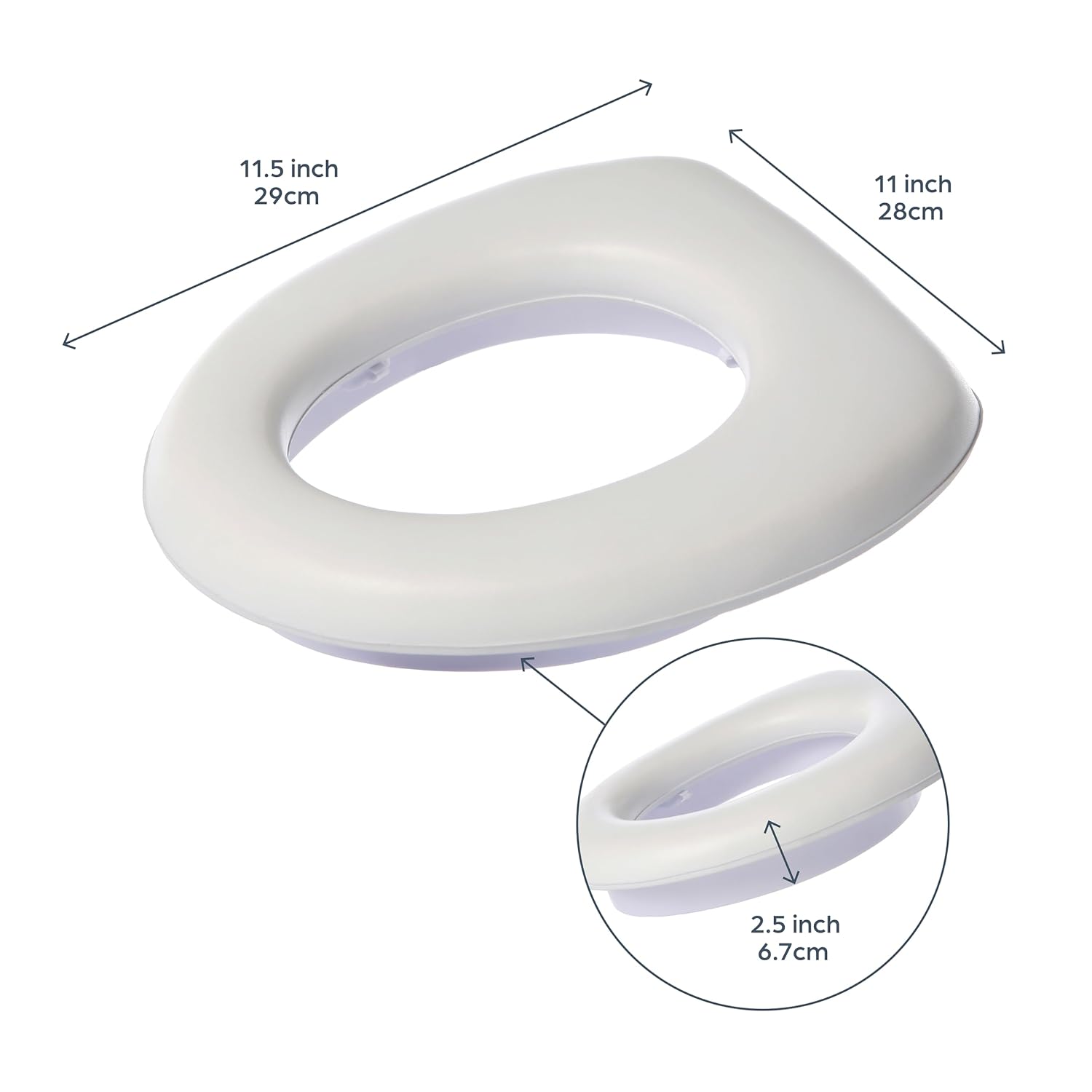 Dreambaby Asiento de orinal suave al tacto, cómodo asiento acolchado, con base alta debajo para un posicionamiento seguro, se adapta a la mayoría de