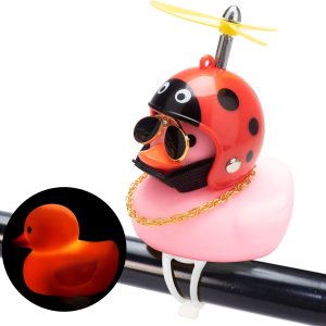 wonuu Adornos de pato de goma para automóvil, campana de bicicleta de pato rosa, decoración de tablero de automóvil, cuernos de bicicleta de pato wonuu Adornos de pato de goma para automóvil, campana de bicicleta de pato rosa, decoración de tablero de automóvil, cuernos de bicicleta de pato