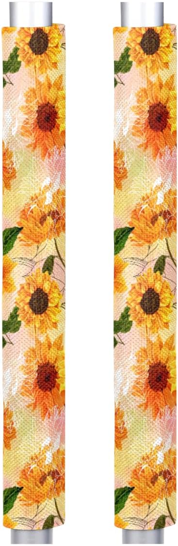 Pardick Juego de 2 fundas para manija de puerta de refrigerador, diseño floral, floral, lavable, para nevera, lavavajillas, Mocrowave, horno,