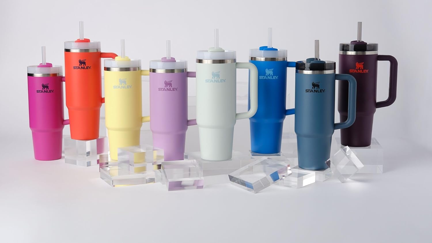Stanley Quencher H2.0 FlowState – Vaso aislado al vacío de acero inoxidable con tapa y popote para agua, té helado o café