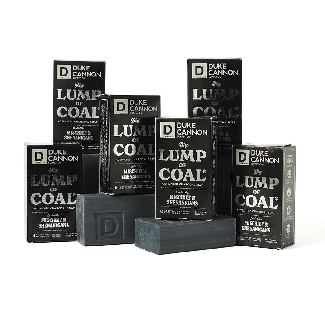 Duke Cannon Supply Co. Big Ass Lump of Coal – Jabón en barra, paquete de 1