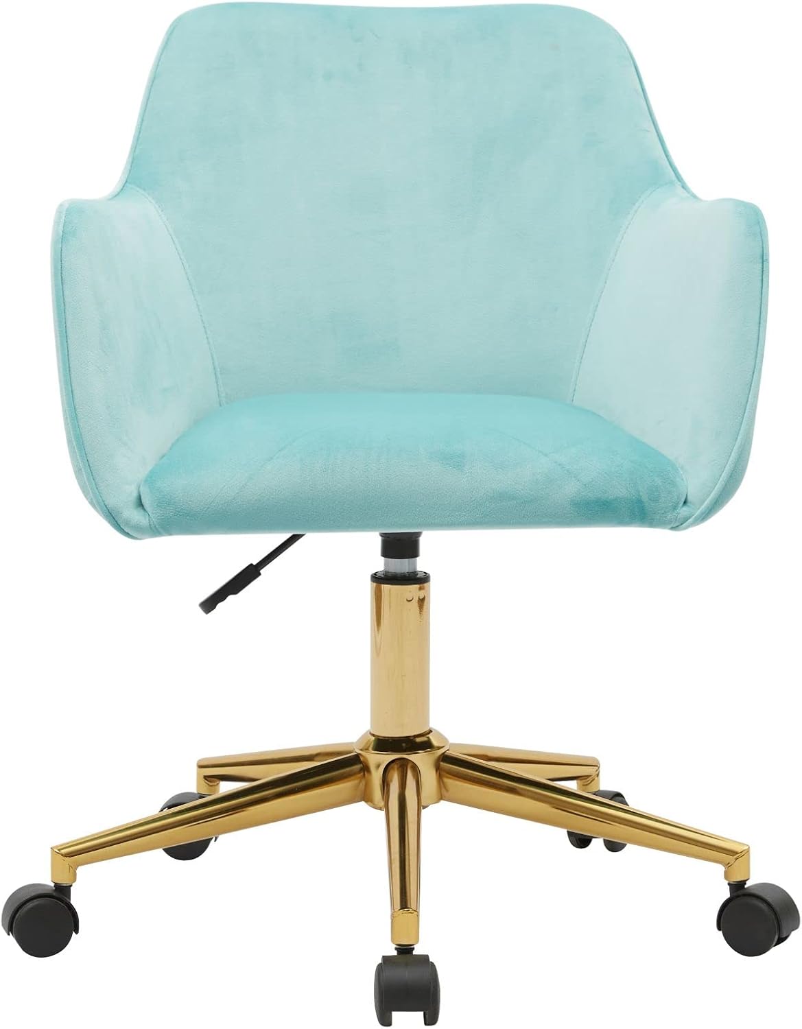 Yoluckea Silla moderna de terciopelo para oficina en casa, silla giratoria ajustable para sala de estar, bonita silla de escritorio para