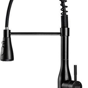 Grifo de cocina – Grifo de fregadero de 18 pulgadas de altura fácil de instalar, diseño de mangueras interiores de latón para fregadero de cocina, Grifo de cocina – Grifo de fregadero de 18 pulgadas de altura fácil de instalar, diseño de mangueras interiores de latón para fregadero de cocina,