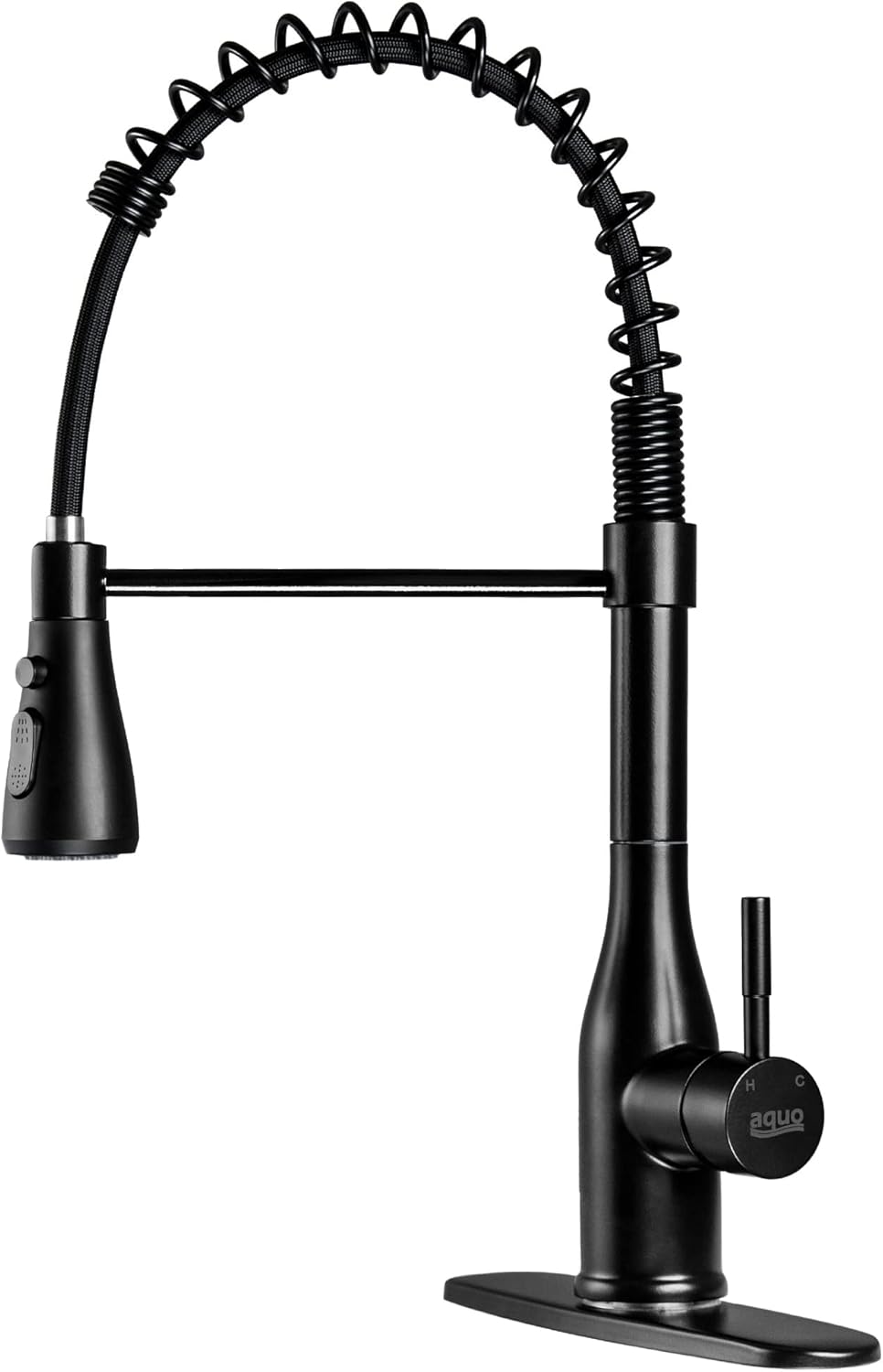 Grifo de cocina – Grifo de fregadero de 18 pulgadas de altura fácil de instalar, diseño de mangueras interiores de latón para fregadero de cocina,