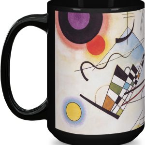 Kandinsky Composition 8 – Taza de café (15 onzas), color negro Kandinsky Composition 8 – Taza de café (15 onzas), color negro