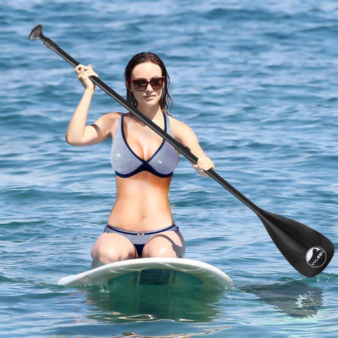 YVLEEN SUP Paddle Board Paddle,Stand Up Paddleboard Paddles Paletas de aluminio ajustable 4 piezas flotante Kayak Paddle,Paleta convertible