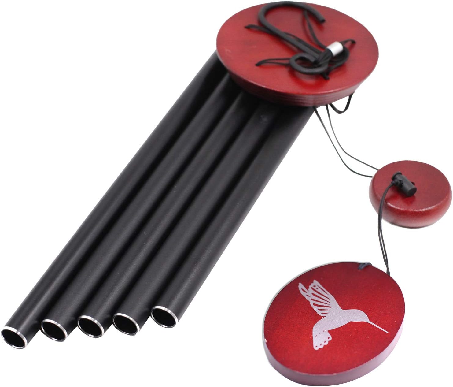 Campanillas de viento de colibrí para exteriores, melodía calmante afinada al aire libre, campanillas de viento conmemorativas, regalos de colibrí