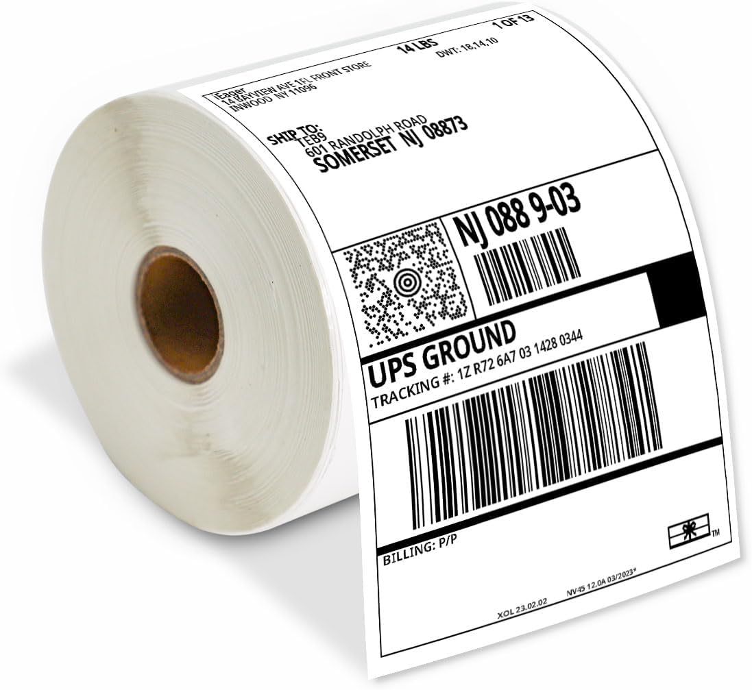 iEager Etiqueta térmica, etiquetas térmicas directas de 4 x 6 pulgadas (rollo, 500 etiquetas)