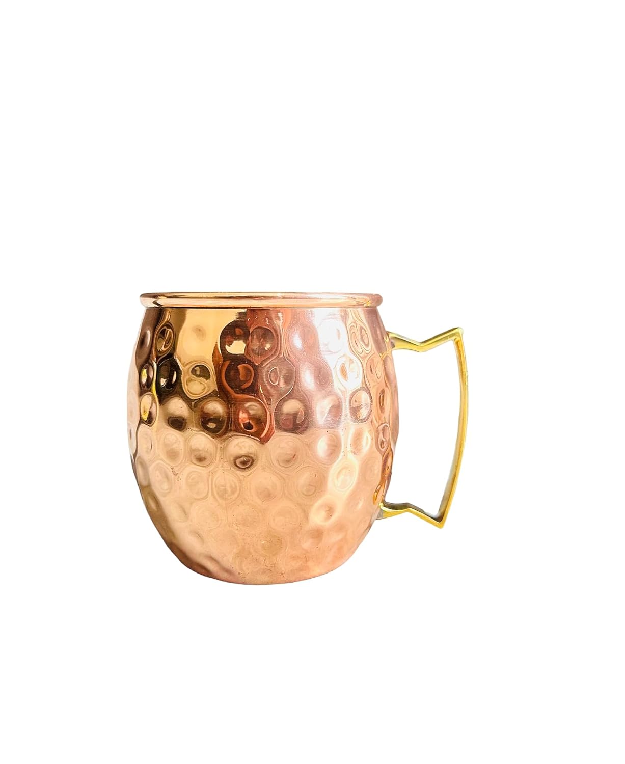 Moscow Mule Copper Mugs-Set of 2 Hammered Copper Cups,100% HANDCRAFTED Food Safe Pure Solid Copper Mugs – 16 oz Gift Set, Stainless Steel Lining,