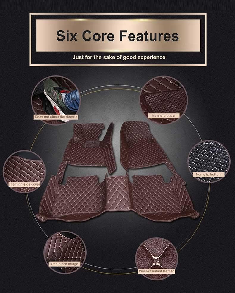 Alfombrillas automotrices personalizadas para Mercedes Benz A B C CLA CLS CLK GLE GLS GLA GLK GL ML G S GLC SL CL SLC R SLK, etc. Tapete de cuero