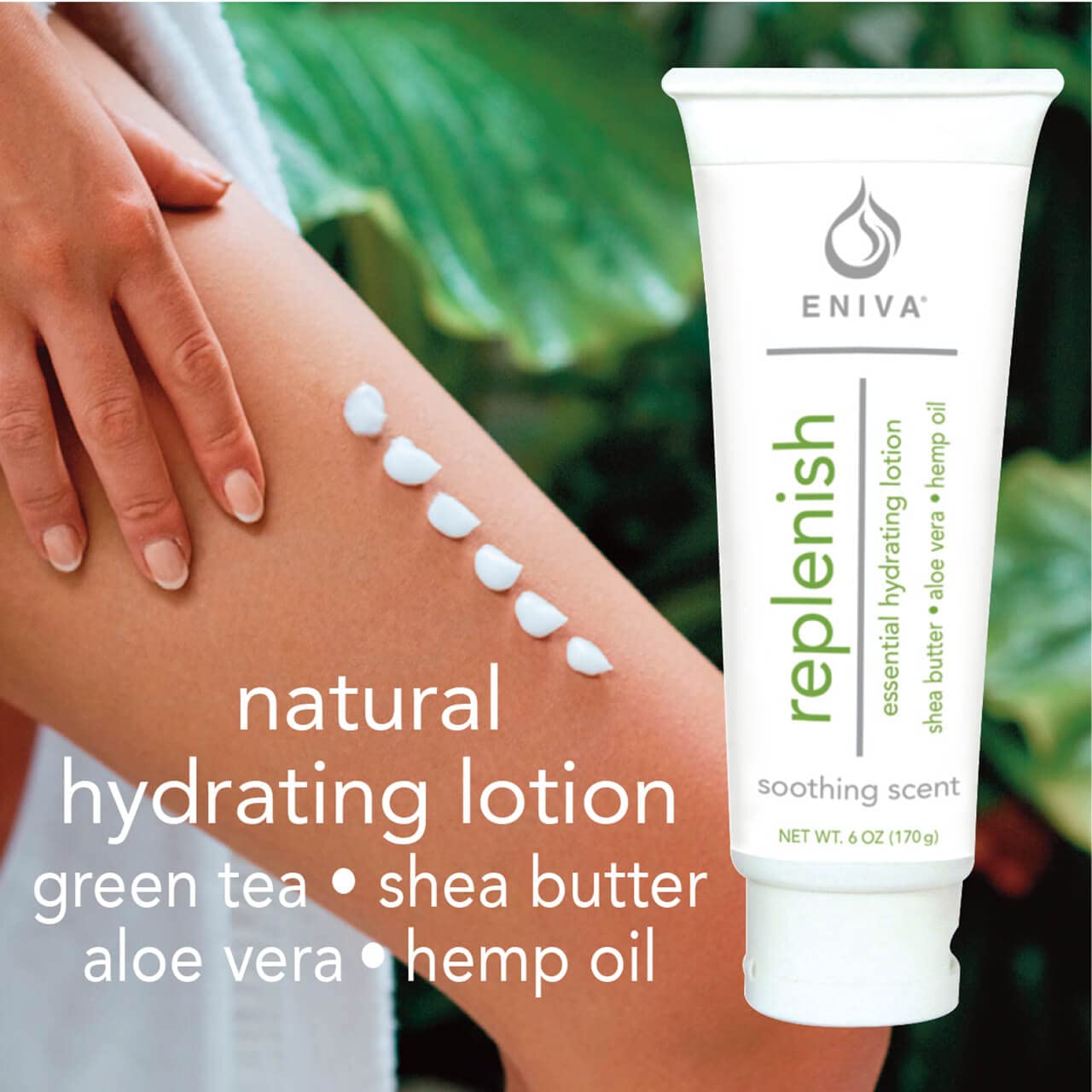 Eniva Crema hidratante prémium para cuerpo y cara para piel seca, loción hidratante natural, no grasa, fragancia ligera, (6 onzas)
