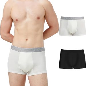 Ropa interior para incontinencia para hombre, lavable, de algodón a prueba de fugas, 1.7 fl oz, protección contra fugas de la vejiga, paquete de 2 Ropa interior para incontinencia para hombre, lavable, de algodón a prueba de fugas, 1.7 fl oz, protección contra fugas de la vejiga, paquete de 2