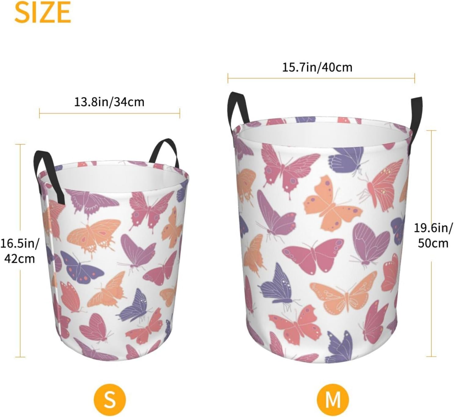 Cesta de lavandería plegable grande con asas, cesta de almacenamiento redonda de fácil transporte, canasta de ropa sucia, cesta de manta para