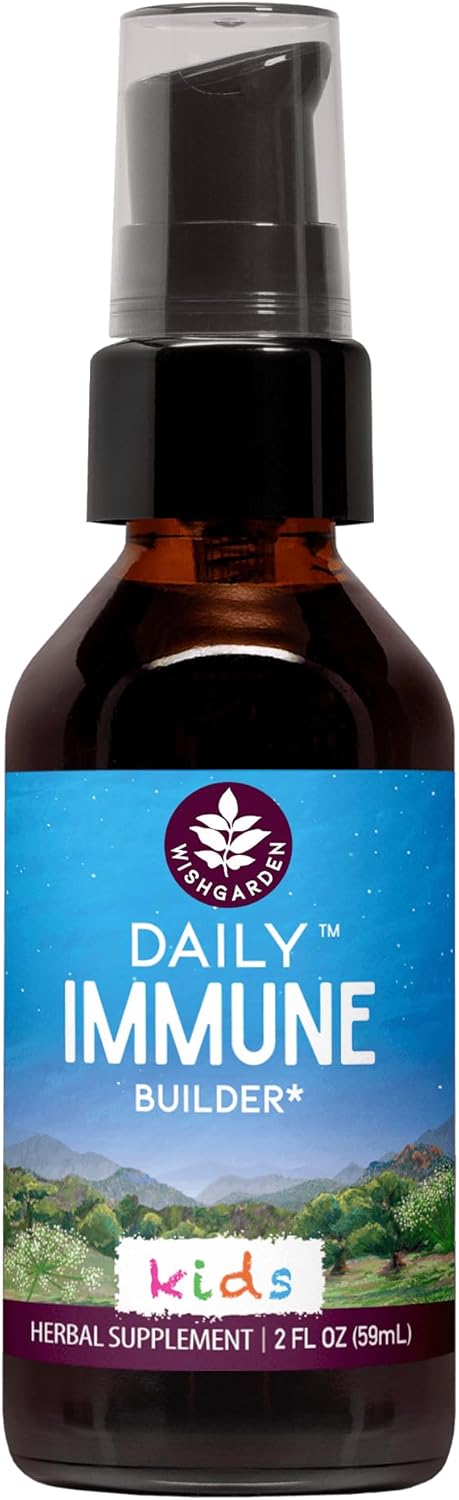 WishGarden Herbs Daily Immune for Kids – Fórmula diaria de apoyo inmunológico para niños, defensa inmunológica a base de hierbas y refuerzo del